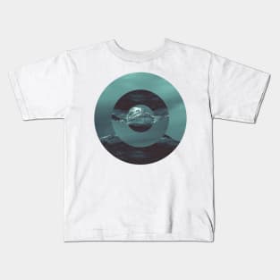 Abstract Circle Green Landscape Kids T-Shirt